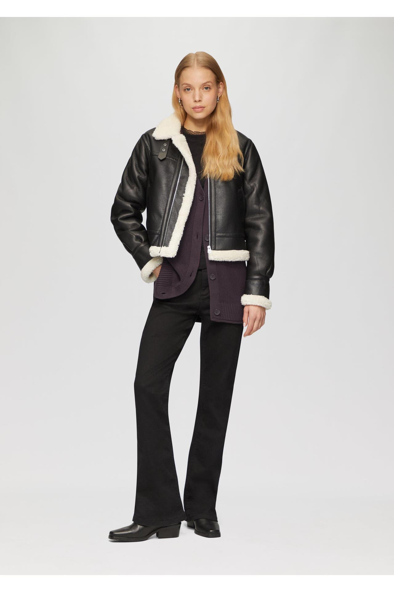 QS BY S.OLIVER Strickjacke 4988_aubergine, Bild 1