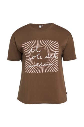 QS BY S.OLIVER T-Shirt 89D1_dunkelbraun