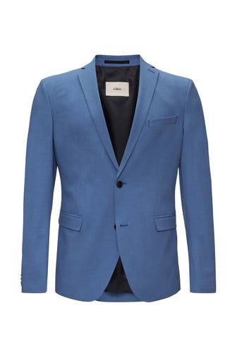S.OLIVER Casual-Sakko S.OPURE 53W1_blau Slim Fit