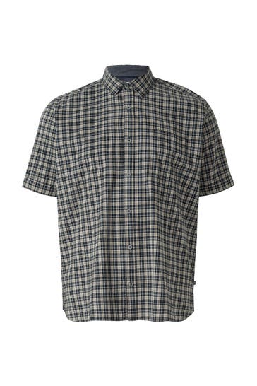 S.OLIVER Kurzarmhemd 59N0_navy Regular Fit