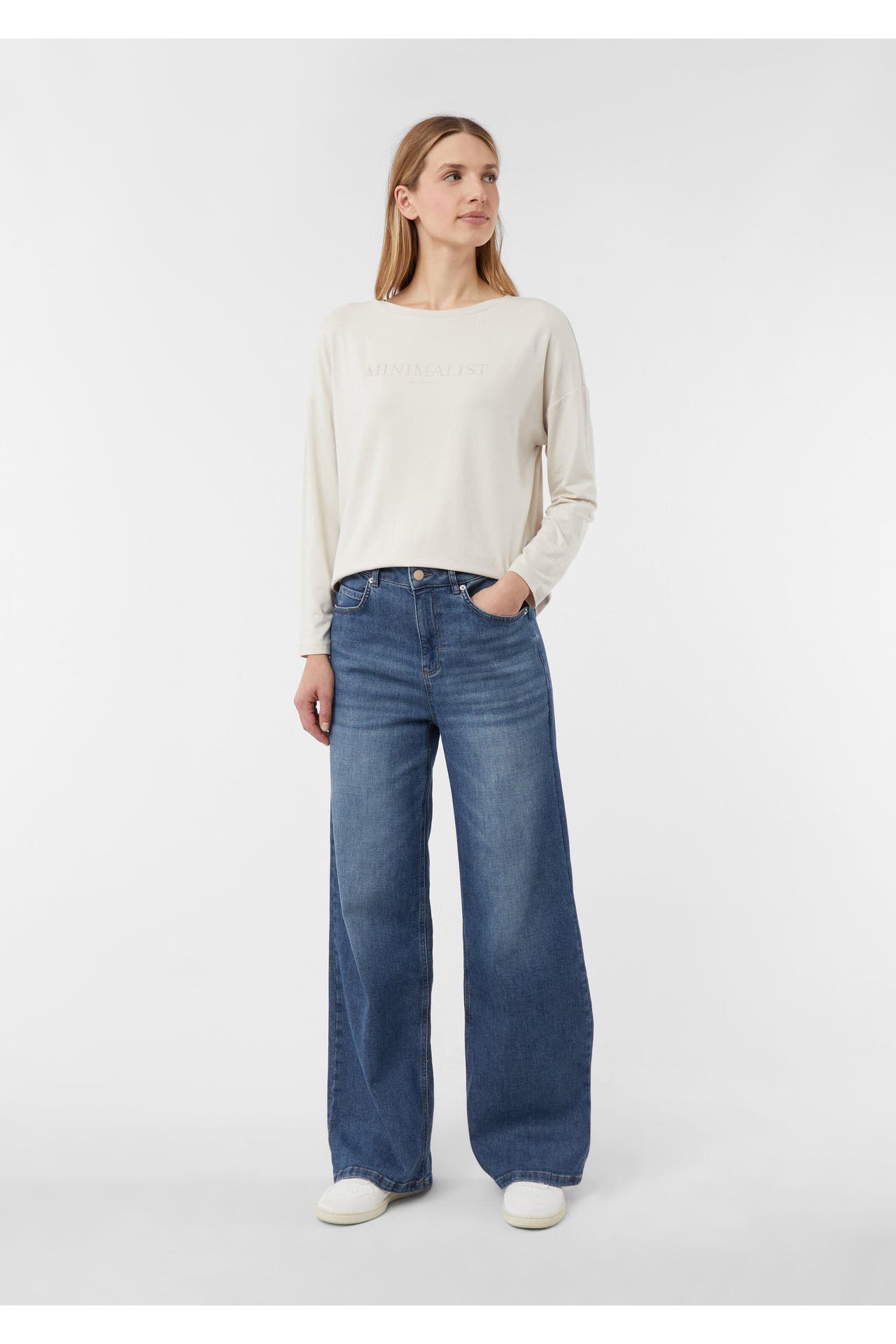 COMMA, Longsleeve 93E6_helles beige, Bild 1
