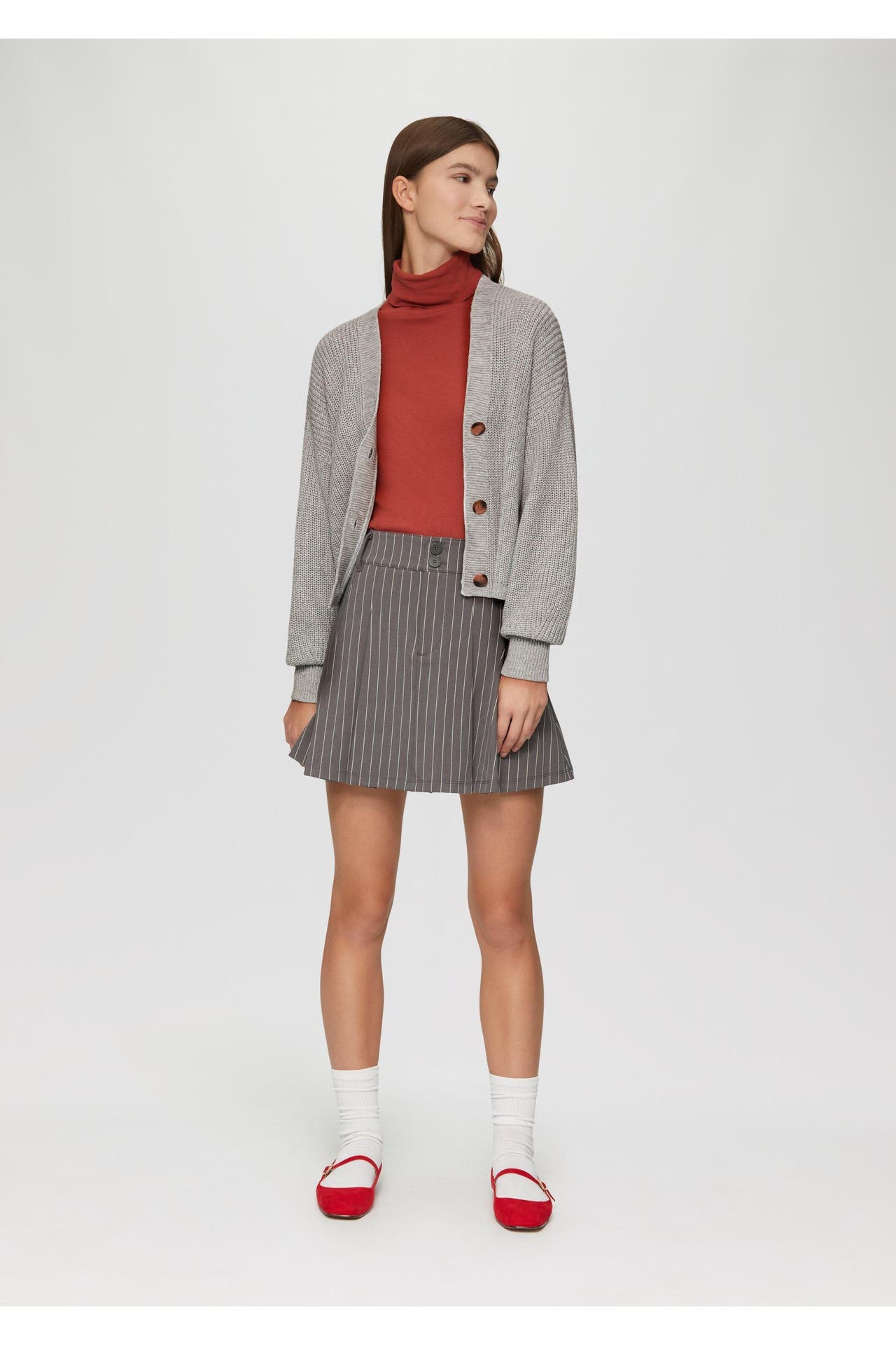 QS BY S.OLIVER Strickjacke 9400_grau meliert, Bild 1