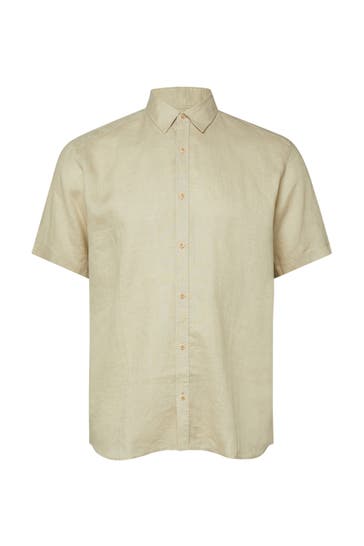 S.OLIVER Kurzarmhemd 8148_beige Regular Fit