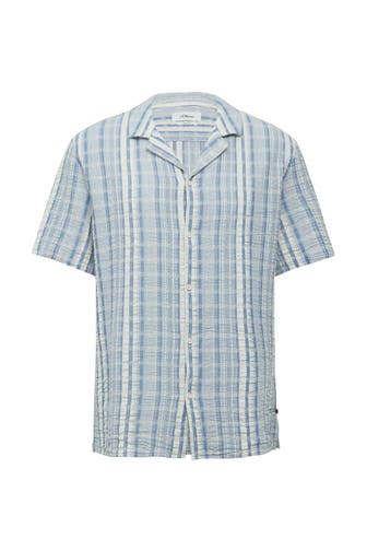 S.OLIVER Kurzarmhemd 53H1_himmelblau Loose Fit