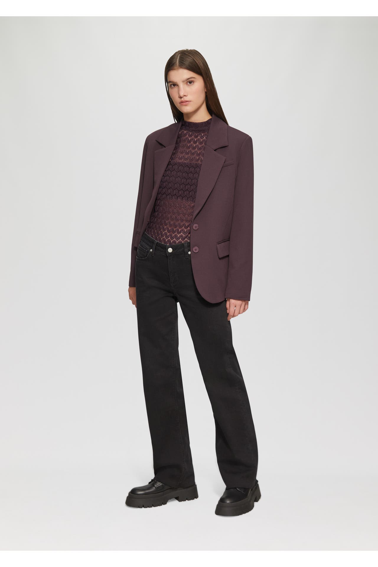 QS BY S.OLIVER Longsleeve 4988_aubergine, Bild 1