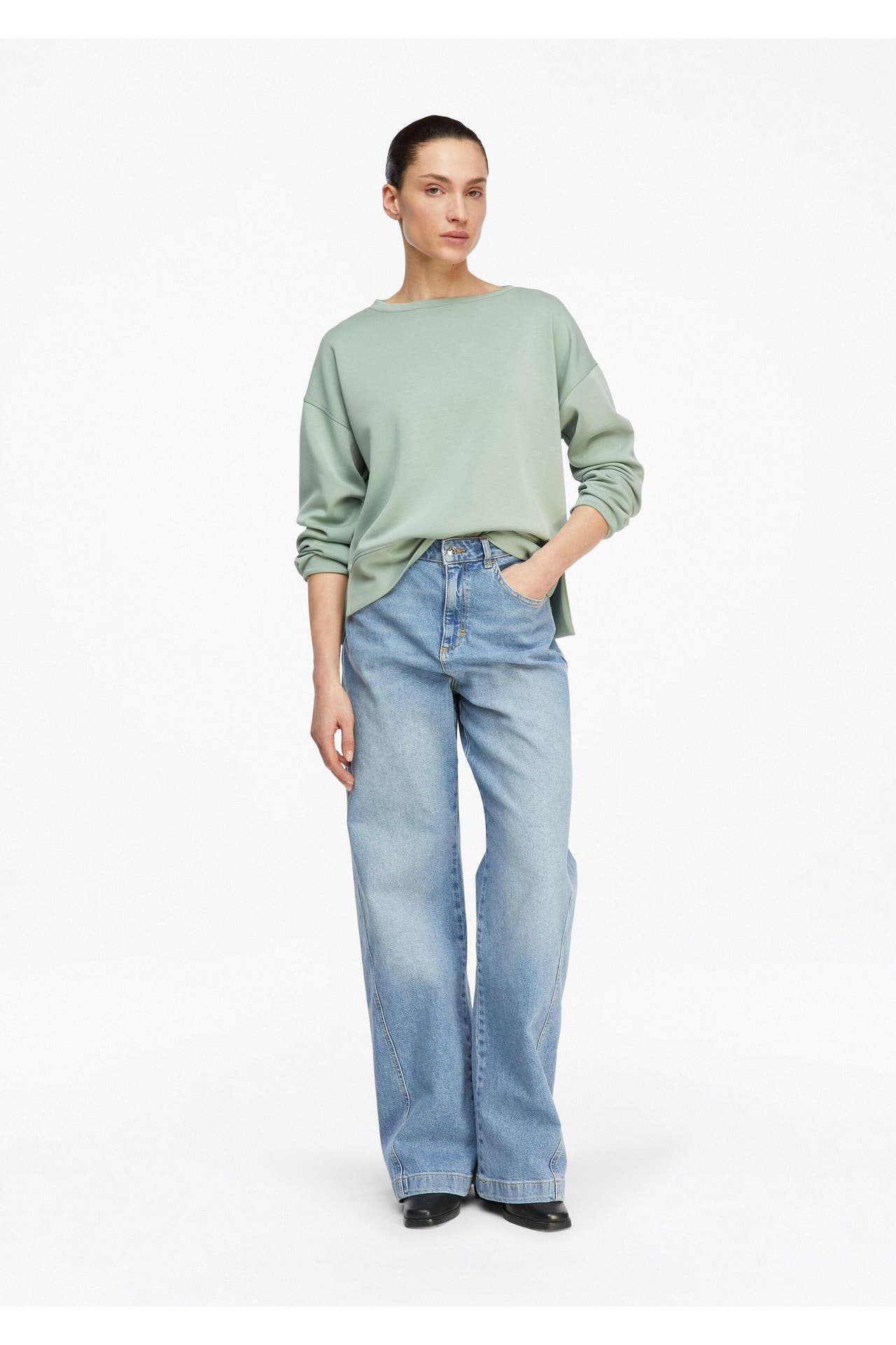 COMMA, Sweatshirt 6211_salbeigrün, Bild 1