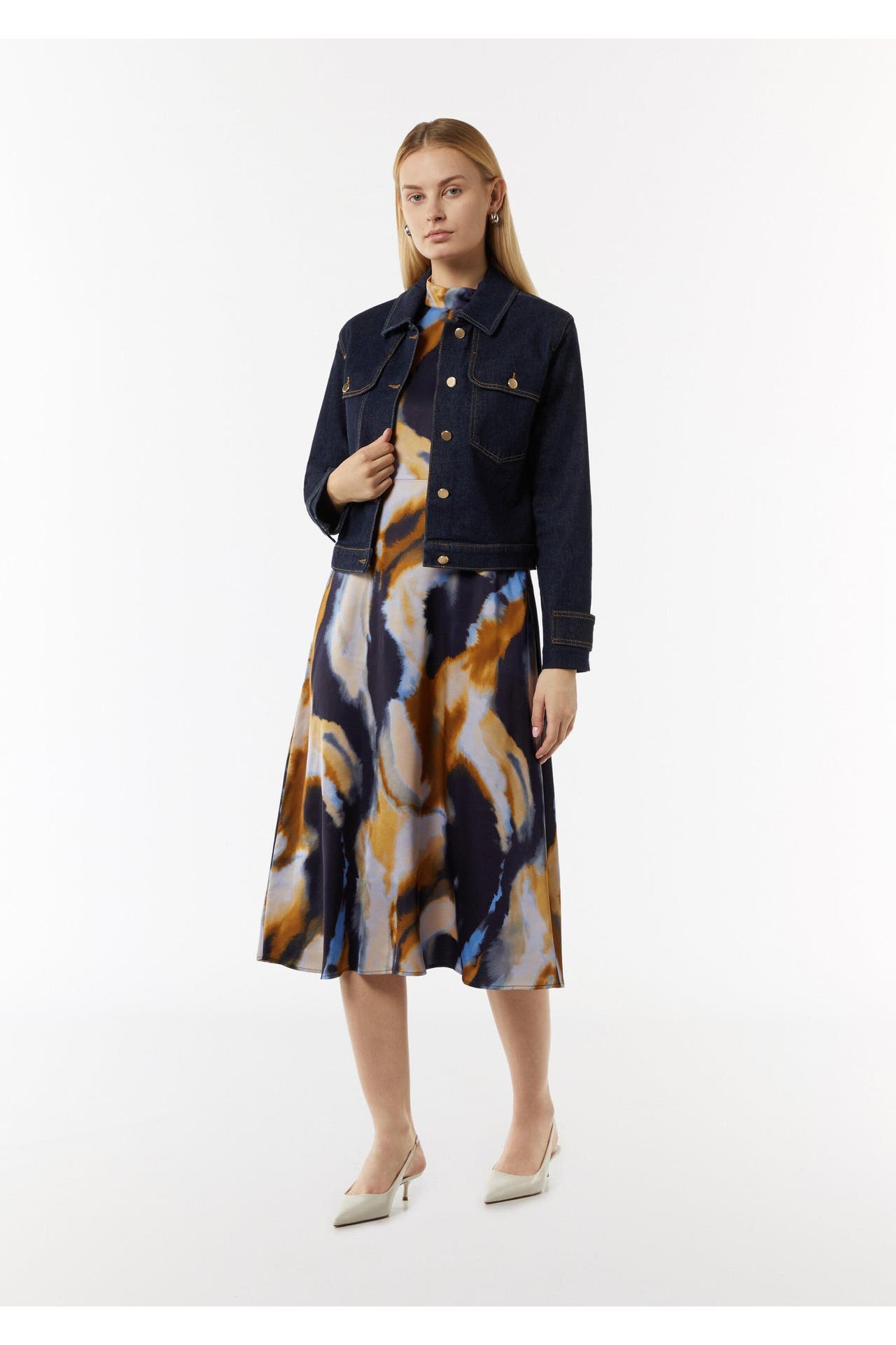 COMMA, Midikleid 55A8_royalblau, Bild 1
