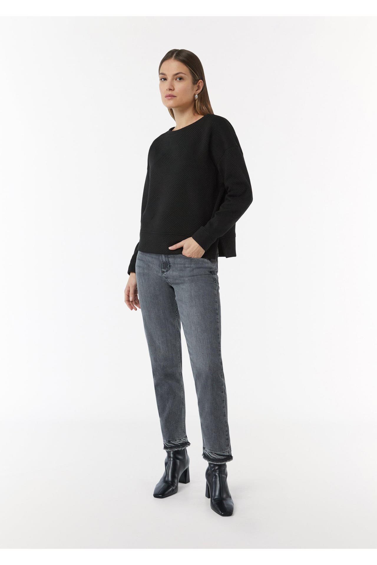 COMMA, Sweatshirt 9999_schwarz, Bild 1