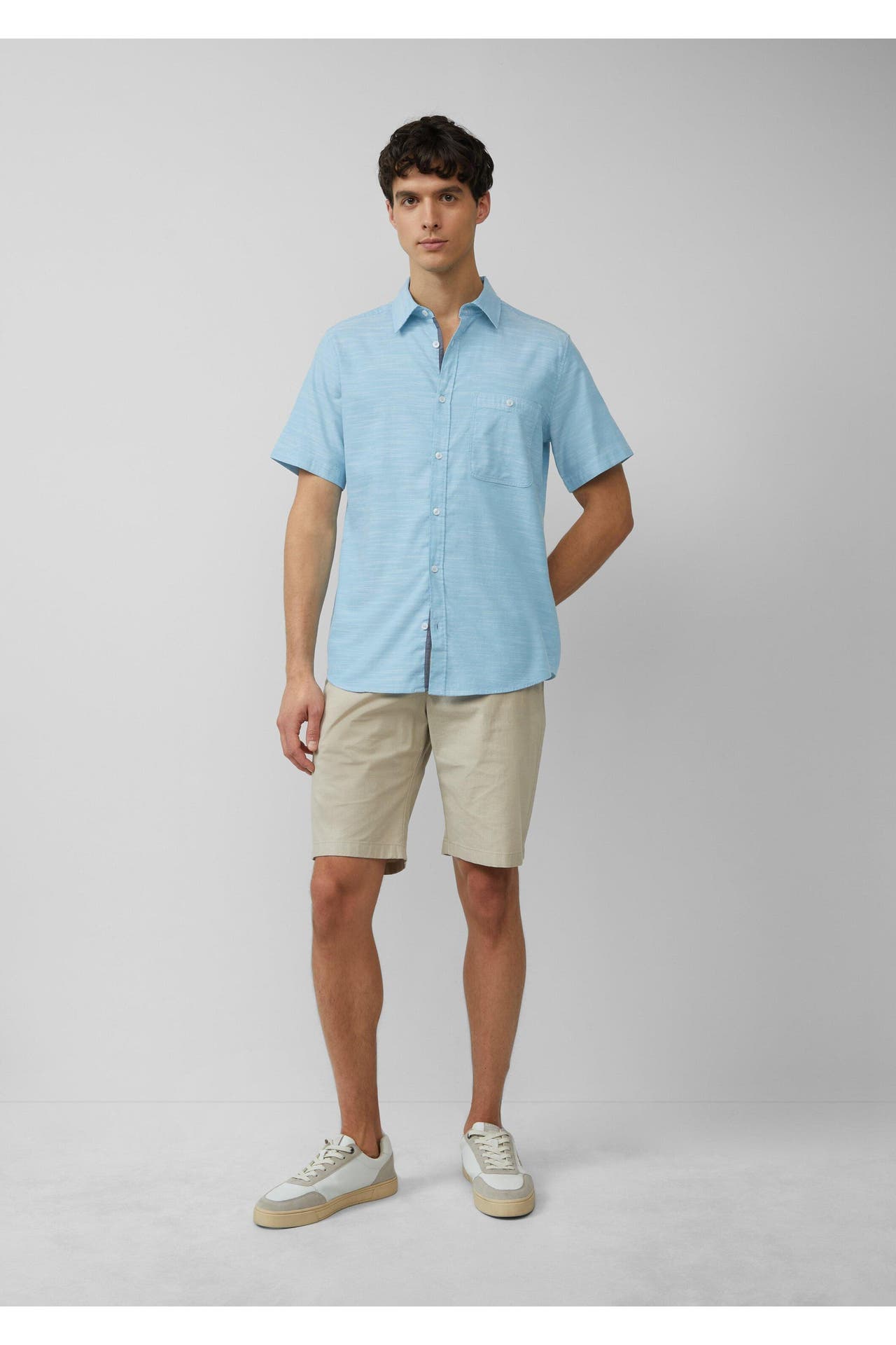 S.OLIVER Kurzarmhemd 6259_pastelltürkis Slim Fit, Bild 1