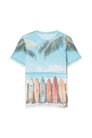 S.OLIVER T-Shirt 01D1_blau
