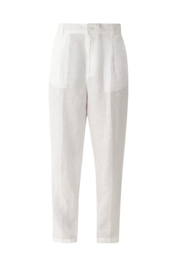 S.OLIVER Stoffhose 0100_weiß Tapered