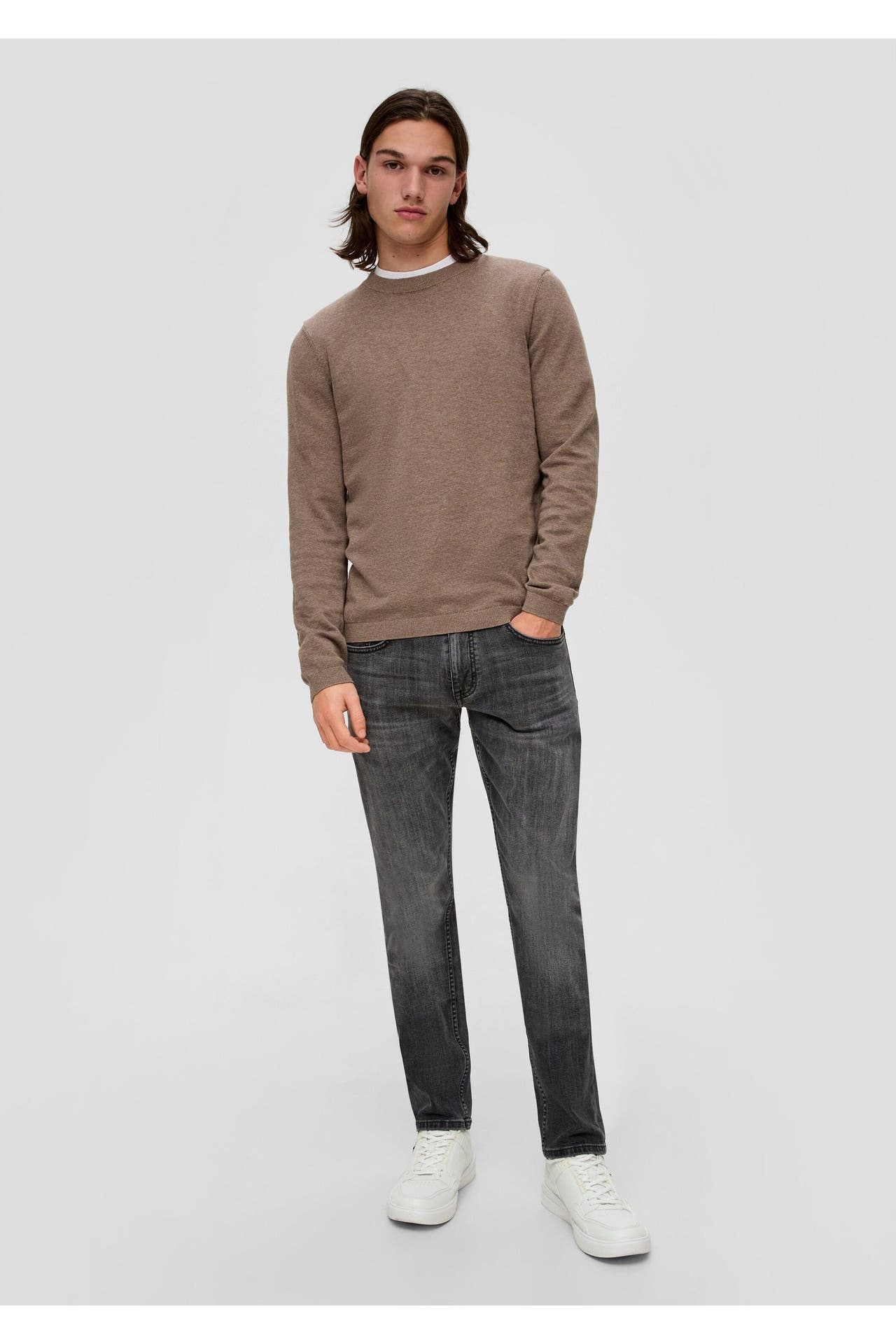 QS BY S.OLIVER Pullover 83W0_hellbraun, Bild 1