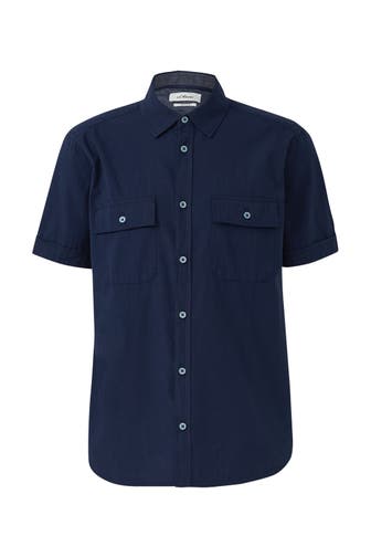 S.OLIVER Kurzarmhemd 5852_tiefblau Regular Fit