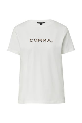 COMMA, T-Shirt 01E7_weiß