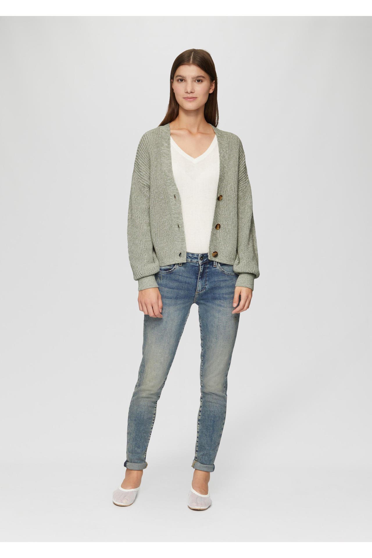 QS BY S.OLIVER Strickjacke 72W0_salbeigrün, Bild 1