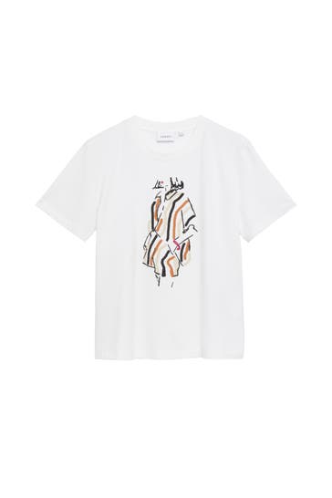 COMMA, T-Shirt 01E6_weiß