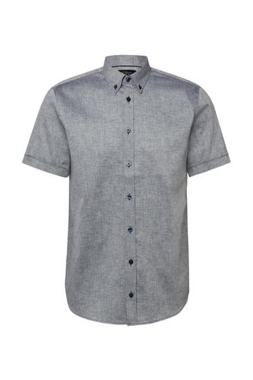 S.OLIVER Kurzarmhemd 59Q1_navy Regular Fit