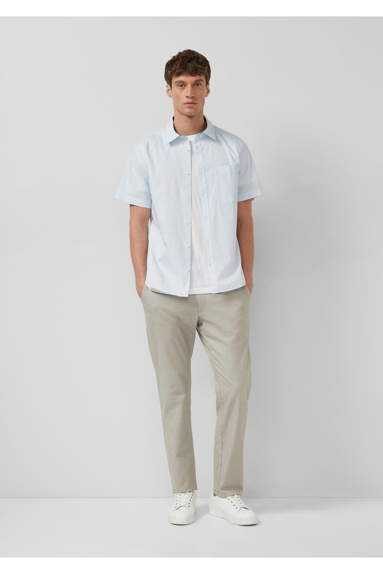 S.OLIVER Kurzarmhemd 50A0_hellblau Slim Fit, Bild 1