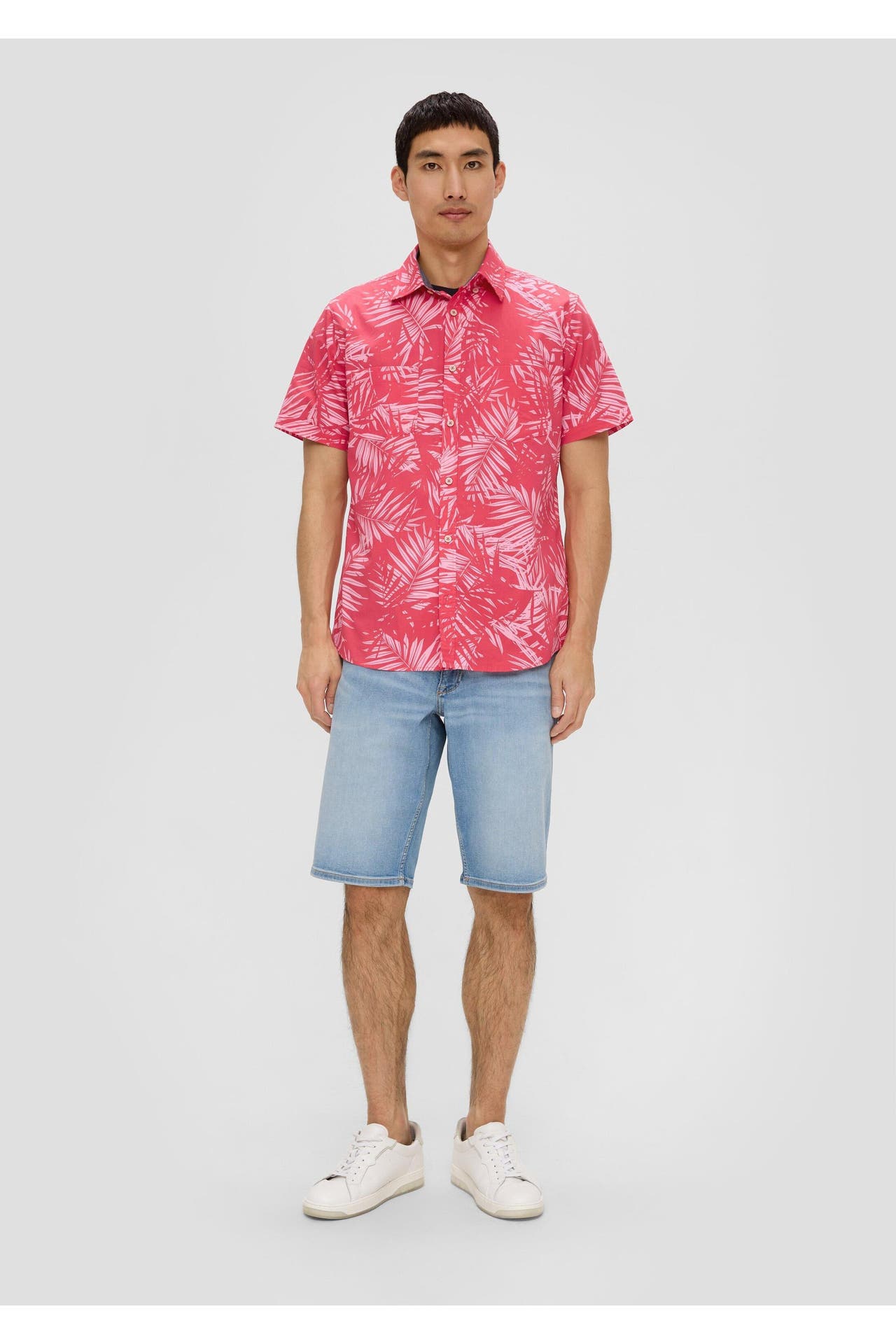 S.OLIVER Kurzarmhemd 33A2_himbeere Slim Fit, Bild 1