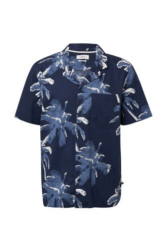 S.OLIVER Kurzarmhemd 58A1_tiefblau Loose Fit