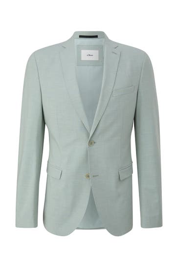 S.OLIVER Casual-Sakko S.OPURE 72W2_salbeigrün Slim Fit