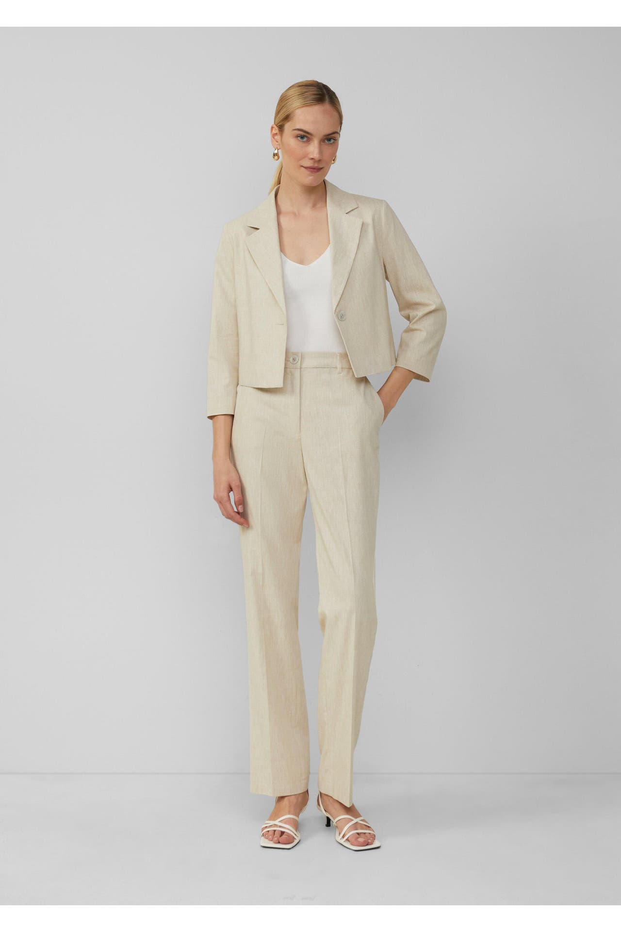 S.OLIVER Stoffhose 80W0_helles beige Tapered, Bild 1