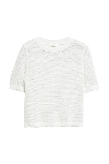 S.OLIVER Pullover 0100_weiß