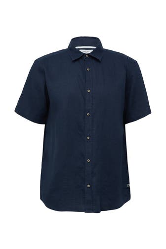 S.OLIVER Kurzarmhemd 5852_tiefblau Regular Fit