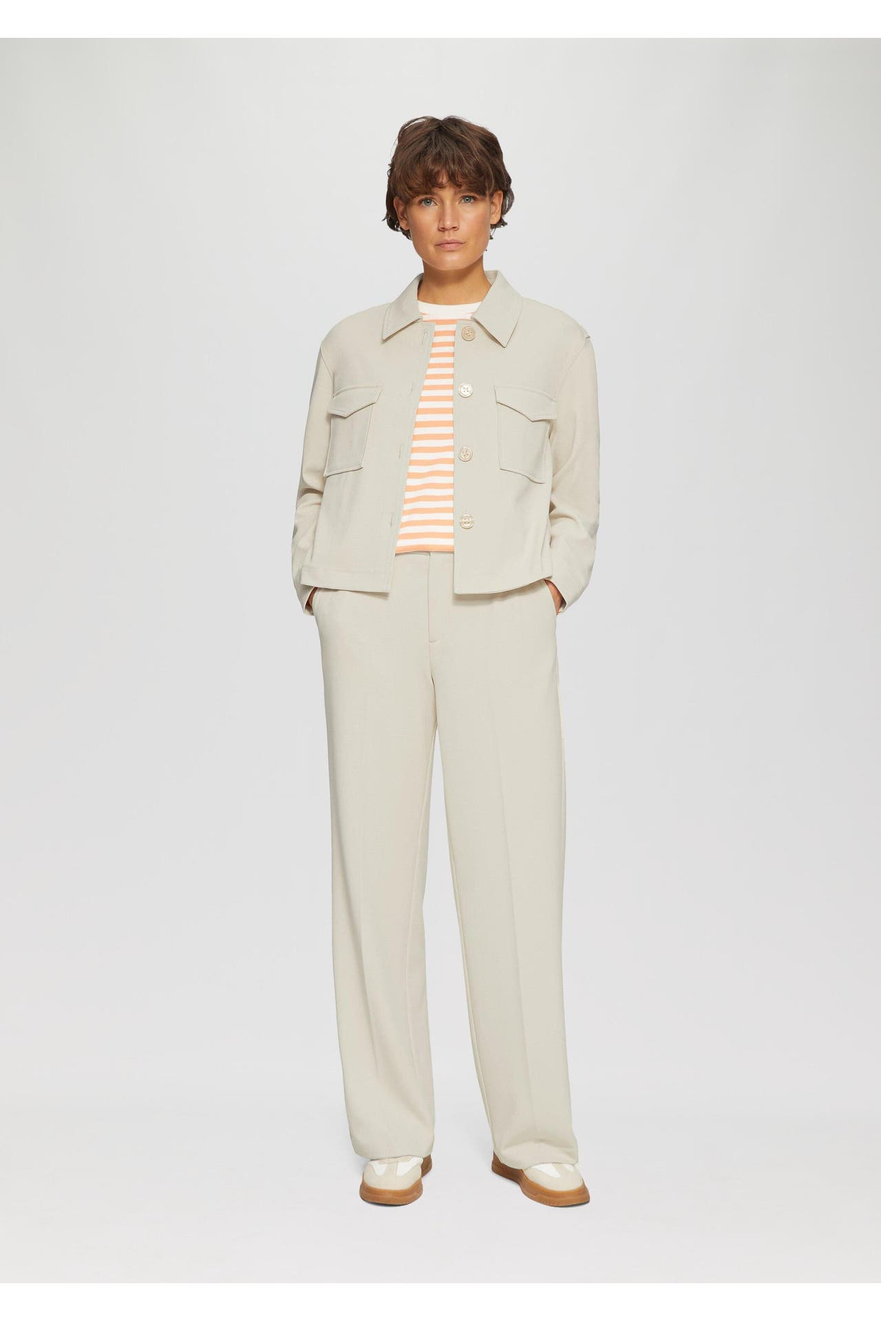 S.OLIVER Stoffhose 8100_creme Tapered, Bild 1