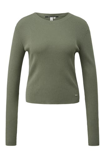 QS BY S.OLIVER Pullover 7927_dunkles salbeigrün