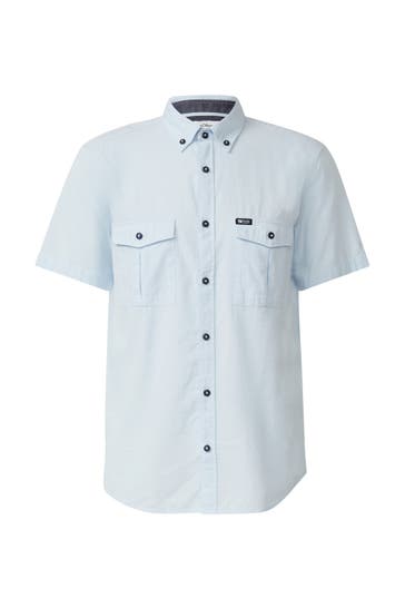 S.OLIVER Kurzarmhemd 5110_hellblau Regular Fit