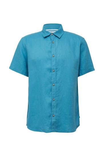 S.OLIVER Kurzarmhemd 6259_pastelltürkis Regular Fit