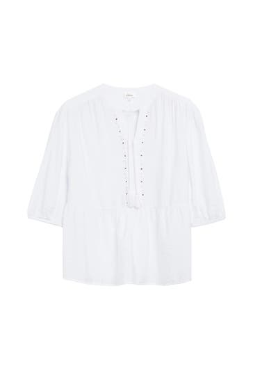S.OLIVER Casual-Bluse 0100_weiß