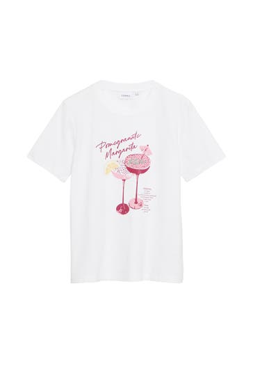 COMMA, T-Shirt 01D9_weiß