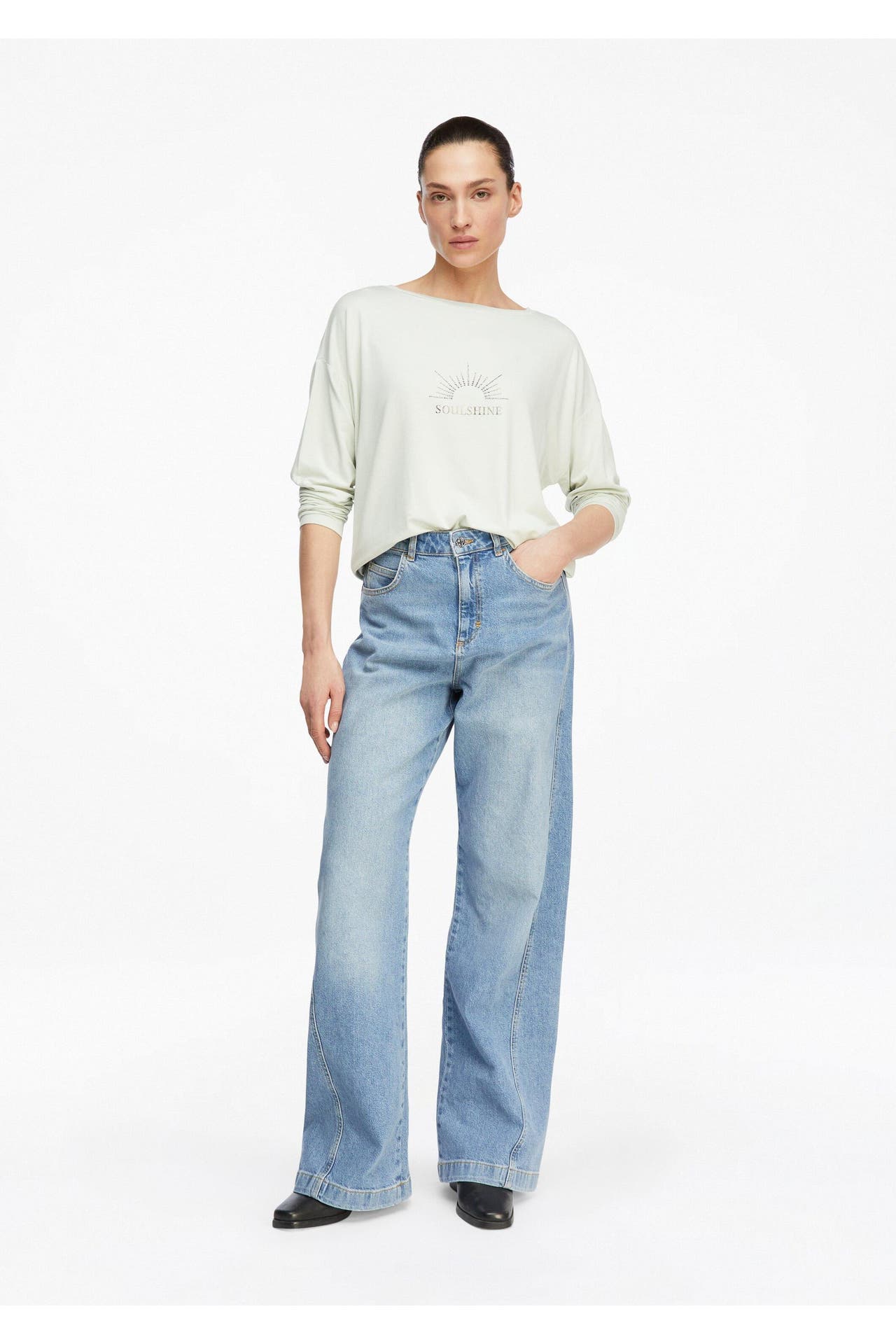 COMMA, Longsleeve 61D2_pastelltürkis, Bild 1