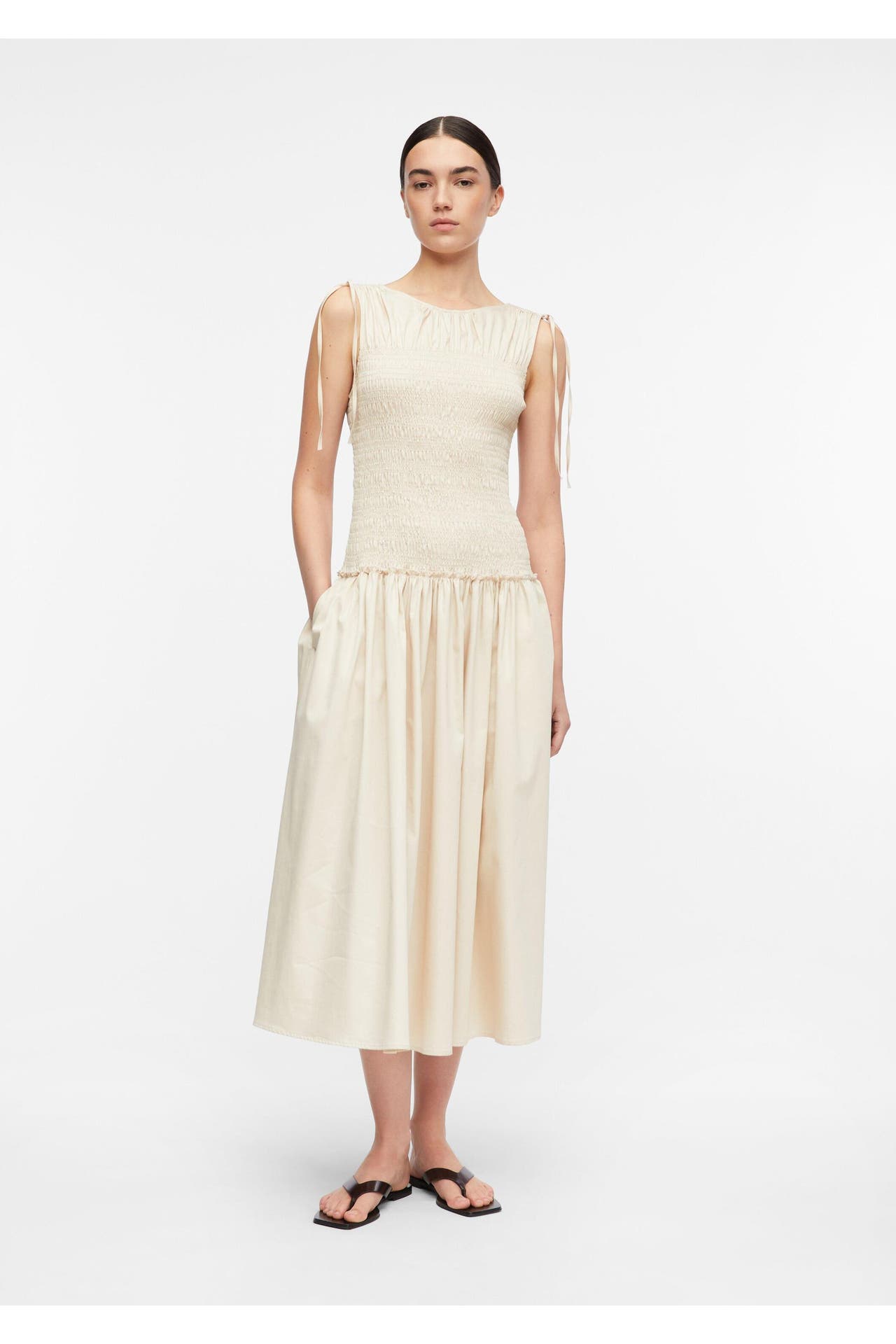 COMMA, Midikleid 9300_helles beige, Bild 1