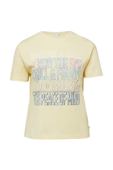 QS BY S.OLIVER T-Shirt 11D0_helles zitrone