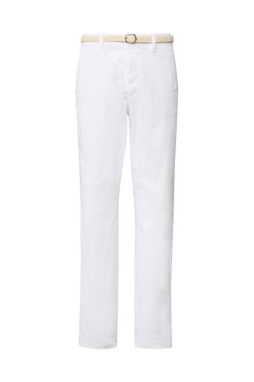 S.OLIVER Stoffhose 0100_weiß Tapered
