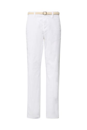 S.OLIVER Stoffhose 0100_weiß Tapered