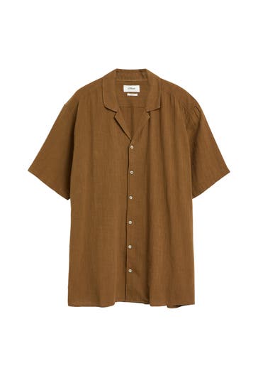 S.OLIVER Kurzarmhemd 8919_braun Loose Fit