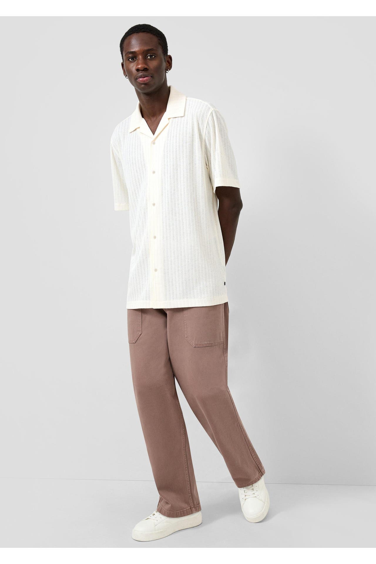 QS BY S.OLIVER Kurzarmhemd 0210_creme Loose Fit, Bild 1