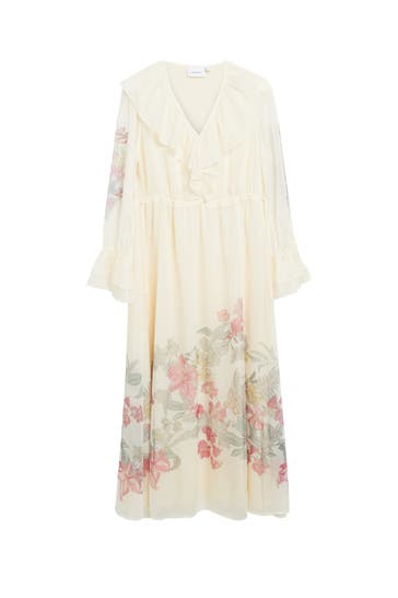 COMMA, Midikleid 05C4_helles beige