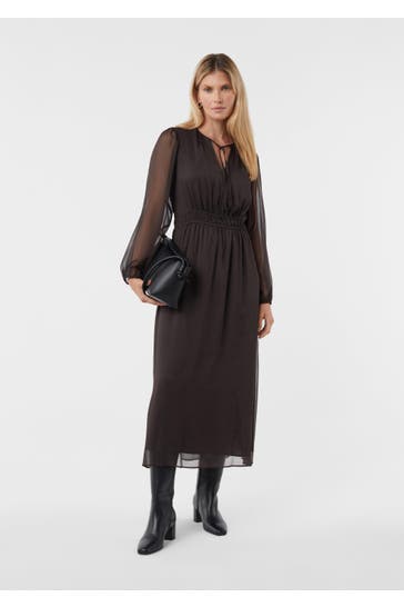 COMMA, Maxikleid 8940_dunkelbraun