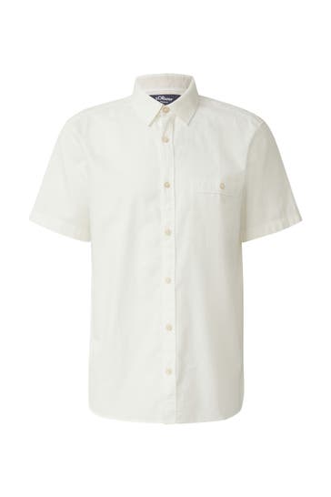 S.OLIVER Kurzarmhemd 01K0_weiß Regular Fit