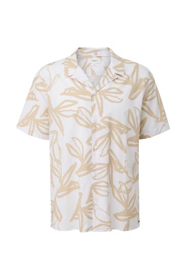 S.OLIVER Kurzarmhemd 01A1_weiß Slim Fit