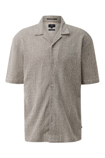 QS BY S.OLIVER Kurzarmhemd 96H0_beige Loose Fit