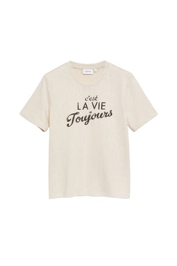 COMMA, T-Shirt 93E5_helles beige
