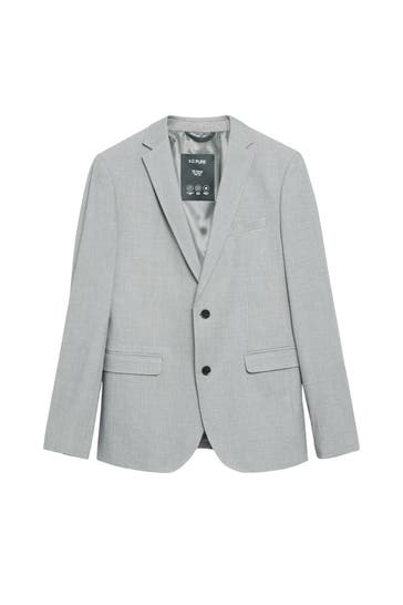 S.OLIVER Casual-Sakko S.OPURE 98K1_grau Slim Fit