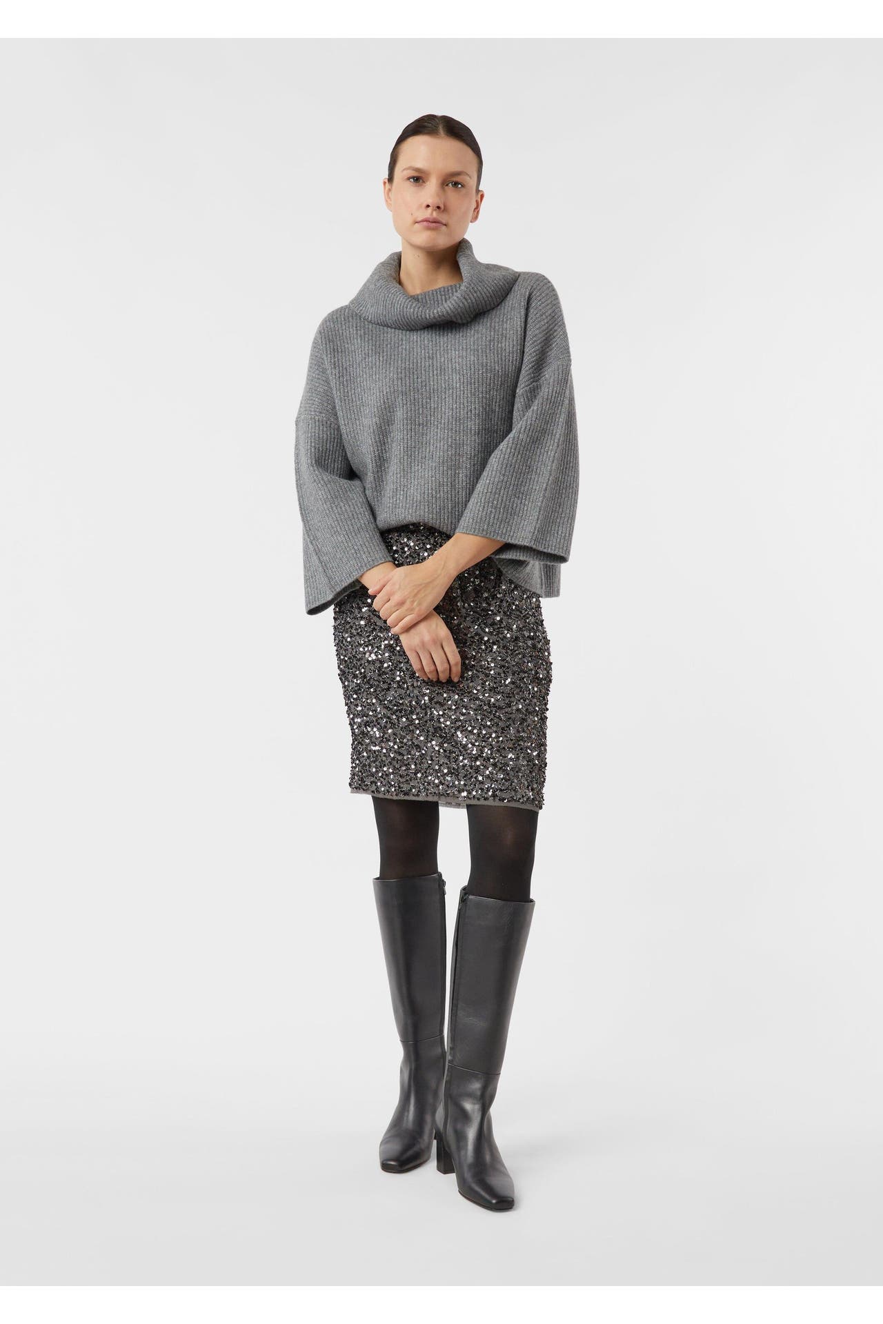 COMMA, Pullover 95W5_schiefergrau, Bild 1