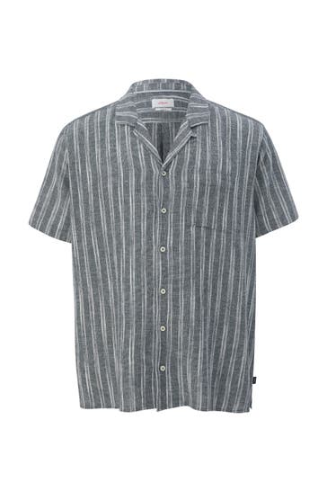 S.OLIVER Kurzarmhemd 59G0_grau Regular Fit
